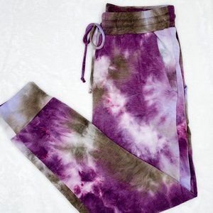Count Me In Tie Dye Joggers (Purple/Brown)